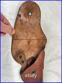 Vintage WW2 Leather US Army M1916 Holster Walsh 44 for. 45 1911 Pistol RARE