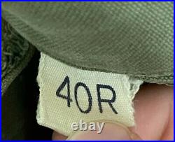 Vintage WW2 U. S. Army M1943 Field Jacket M43 L Size 40 R size tag