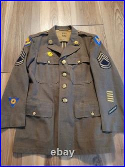 Vintage WW2 US 6th Army Air Corps Uniform Grouping/Pants Belt Dog Tags Lot