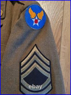 Vintage WW2 US 6th Army Air Corps Uniform Grouping/Pants Belt Dog Tags Lot