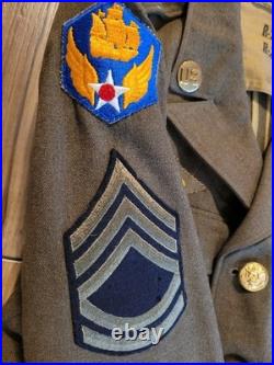 Vintage WW2 US 6th Army Air Corps Uniform Grouping/Pants Belt Dog Tags Lot