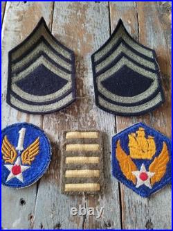 Vintage WW2 US 6th Army Air Corps Uniform Grouping/Pants Belt Dog Tags Lot