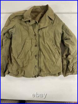 Vintage WW2 WWII US ARMY M1941 M41 FIELD JACKET KHAKI POPLIN COTTON VG See Pics Vintage WW2 WWII US ARMY M1941 M41 FIELD JACKET KHAKI POPLIN COTTON VG See Pics