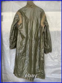 Vintage WW2 WWII US Army Raincoat 1943 OD Rubberized Trench Rain Coat Rubber Vintage WW2 WWII US Army Raincoat 1943 OD Rubberized Trench Rain Coat Rubber
