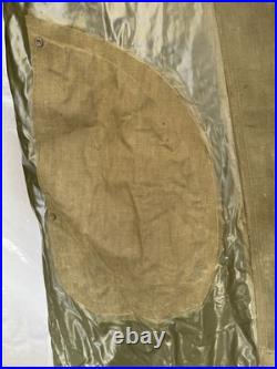 Vintage WW2 WWII US Army Raincoat 1943 OD Rubberized Trench Rain Coat Rubber Vintage WW2 WWII US Army Raincoat 1943 OD Rubberized Trench Rain Coat Rubber