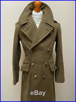 Vintage WW2 broad arrow army greatcoat overcoat size 5 36 38