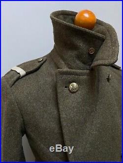 Vintage WW2 broad arrow army greatcoat overcoat size 5 36 38