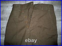 Vintage WWII 1940's U. S. Army Men's Twill Wool Trousers Officers Pants W31 L33