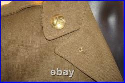 Vintage WWII 1940s US Army Olive Ike Jacket Military police