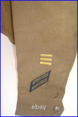 Vintage WWII 1940s US Army Olive Ike Jacket Military police