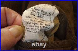 Vintage WWII 1940s US Army Olive Ike Jacket Military police