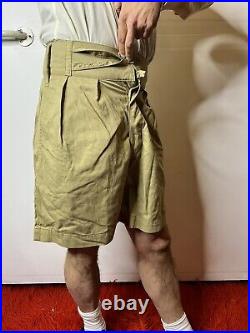 Vintage WWII 1942 Australian Army Khaki Combat Shorts Uniform Military Green 30