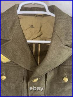 Vintage WWII 1943 C & C CO US Army Wool Jacket 37L (Rare Find)