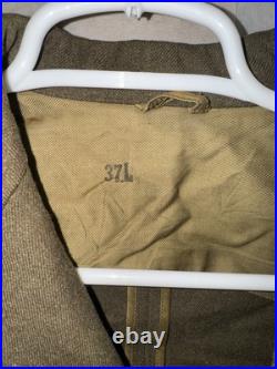 Vintage WWII 1943 C & C CO US Army Wool Jacket 37L (Rare Find)