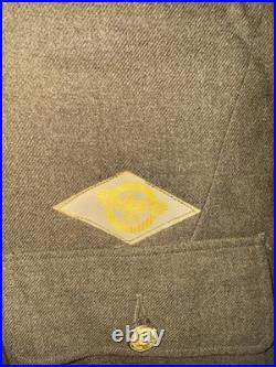 Vintage WWII 1943 C & C CO US Army Wool Jacket 37L (Rare Find)