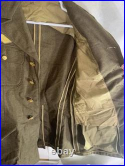 Vintage WWII 1943 C & C CO US Army Wool Jacket 37L (Rare Find)