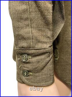 Vintage WWII 1943 US Army M1937 Wool Flannel Shirt 2nd Infantry Division Indianh