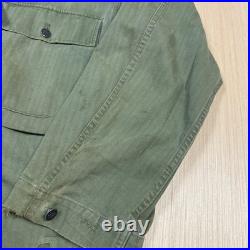 Vintage WWII Army M-43 HBT Field Jacket 1943 Herringbone 13 Star Buttons Size 34