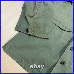 Vintage WWII Army M-43 HBT Field Jacket 1943 Herringbone 13 Star Buttons Size 34