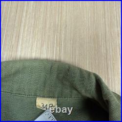 Vintage WWII Army M-43 HBT Field Jacket 1943 Herringbone 13 Star Buttons Size 34