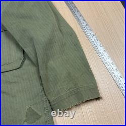 Vintage WWII Army M-43 HBT Field Jacket 1943 Herringbone 13 Star Buttons Size 34
