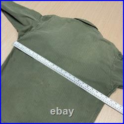 Vintage WWII Army M-43 HBT Field Jacket 1943 Herringbone 13 Star Buttons Size 34