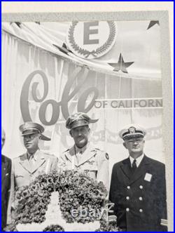 Vintage WWII Army Navy E Award Ceremony Photo Cole of California Original 12x11 Vintage WWII Army Navy E Award Ceremony Photo Cole of California Original 12x11