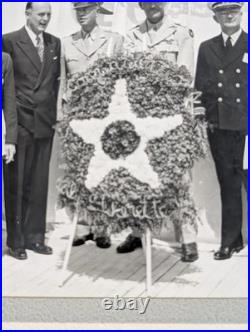 Vintage WWII Army Navy E Award Ceremony Photo Cole of California Original 12x11