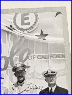 Vintage WWII Army Navy E Award Ceremony Photo Cole of California Original 12x11