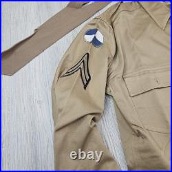 Vintage WWII Bruin Shirt Khaki A5 Fifth Army Ike Uniform Named 1940s