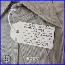 Vintage WWII Bruin Shirt Khaki A5 Fifth Army Ike Uniform Named 1940s