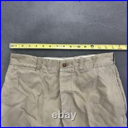 Vintage WWII Button Fly Cotton Army Military Trousers 32x31 Khaki 1940s 40s