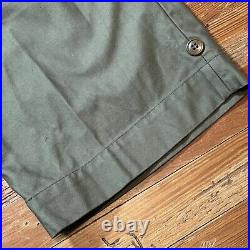 Vintage WWII Cotton Field Trousers Size 40x32 OD Green Cutter Tag Pants US Army