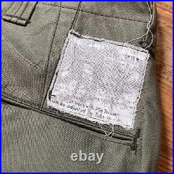 Vintage WWII Cotton Field Trousers Size 40x32 OD Green Cutter Tag Pants US Army