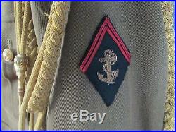 Vintage WWII French Navy Uniform Jacket 1940s Military Waistcoat France Army