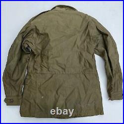 Vintage WWII Jacket Military M-1943 M43 US Army Field Parks Small 1940s