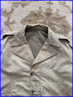 Vintage WWII M1941 M-41 Field Jacket Khaki Army Green Military Jacket Size 40R