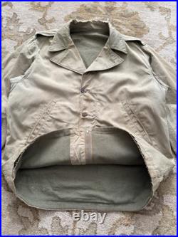 Vintage WWII M1941 M-41 Field Jacket Khaki Army Green Military Jacket Size 40R