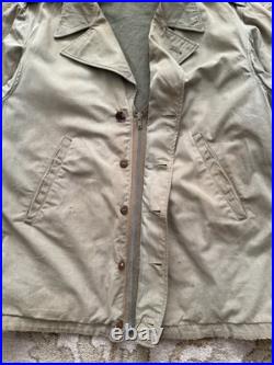 Vintage WWII M1941 M-41 Field Jacket Khaki Army Green Military Jacket Size 40R