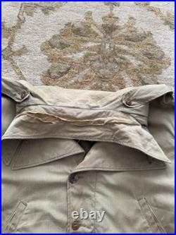 Vintage WWII M1941 M-41 Field Jacket Khaki Army Green Military Jacket Size 40R