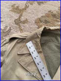 Vintage WWII M1941 M-41 Field Jacket Khaki Army Green Military Jacket Size 40R