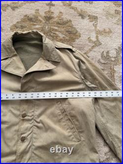 Vintage WWII M1941 M-41 Field Jacket Khaki Army Green Military Jacket Size 40R