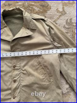 Vintage WWII M1941 M-41 Field Jacket Khaki Army Green Military Jacket Size 40R