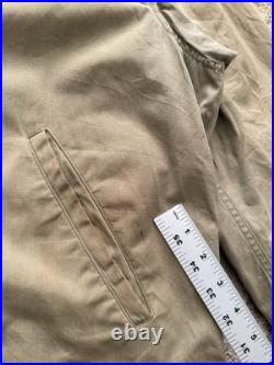 Vintage WWII M1941 M-41 Field Jacket Khaki Army Green Military Jacket Size 40R
