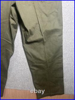 Vintage WWII Medium US Military Army Green Metal Star Button Combat Trousers