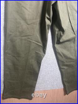 Vintage WWII Medium US Military Army Green Metal Star Button Combat Trousers