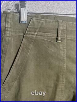 Vintage WWII Medium US Military Army Green Metal Star Button Combat Trousers