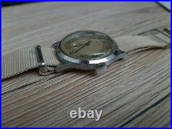 Vintage WWII Military Revue Army Wrist Watch 1940 All Original Two Tone Dial