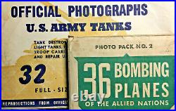 Vintage, WWII Photo Packs, 32 U. S. Army Tanks, 36 Bombing Planes (68 rare photos)