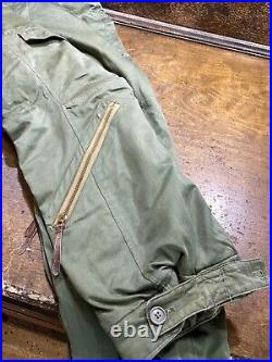 Vintage WWII Type A-9 US Army Air Force Bomber Crew Flight Pants Size 44 / WW2